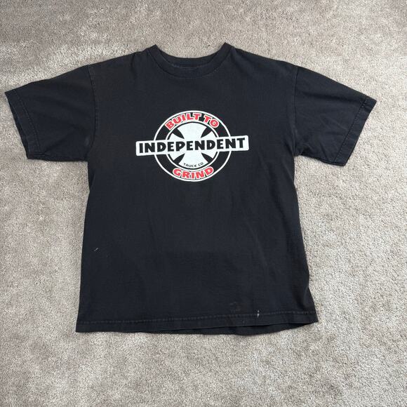 Black Independent Truck Co T-shirt Size S Skate Built to Grind y2k Emo Punk - Picture 1 of 6